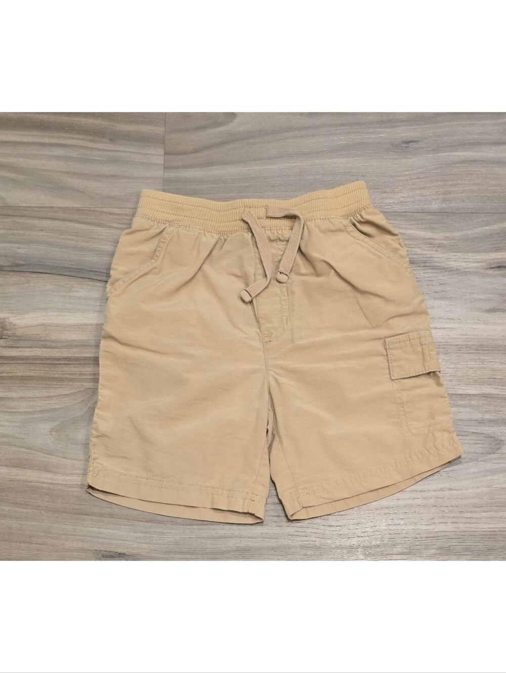 Jumping Beans Boys Khaki Cargo Shorts Size 4T Drawstring Waist Casual Shorts